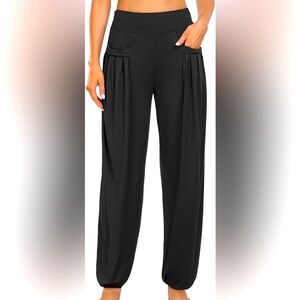 High Waisted Yoga Long Flowy Loose Harem Trousers